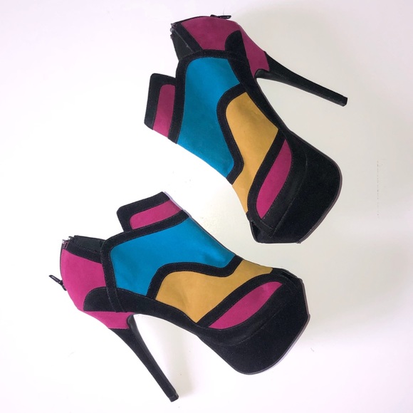 ALBA BY JESSICA ALBA SIZE 10 SUEDE PLATFORM HEELS - Picture 1 of 6